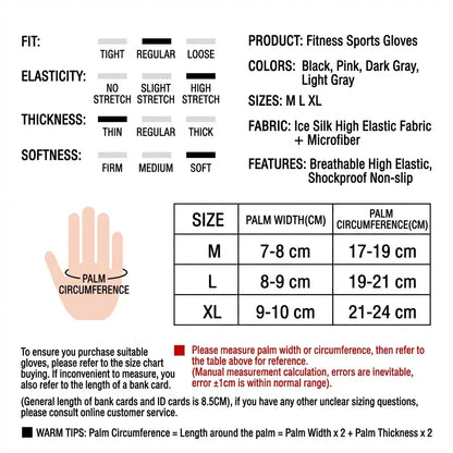 Padded Weightlifting Non-Slip Fingerless Gym for Men & Women Hand Protection Workout with Wrist Support Breathable for Heavy Lifting & Gym Breathable Fingerless Workout Anti-Slip Gym
