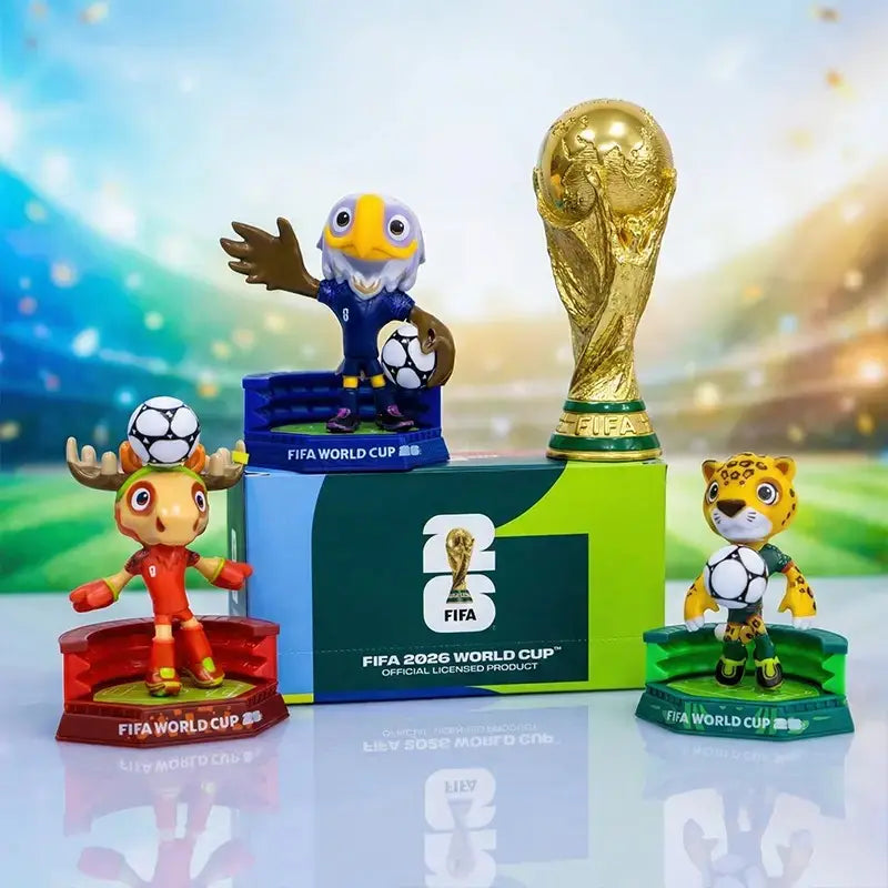 Official Licensed 2026 FIFA World Cup Mascot 3D Figure Set - USA, Canada & Mexico Soccer Collectibles | Premium Fan Souveni.Limited Edition 2026 World Cup Mascot Figurine - North America Soccer Fan Gift | USA Canada Mexico Collectible Toy Set Tiktokshopsp