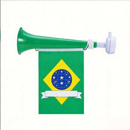 Cheering Horn with National Flag Style，Football Season, Midsummer, Football, , Cheering Props , 11 Inch Stadium Horn with National Flag, Suitable for Cheering for Festival Events, Parties and Special Occasions，Multiple Countries Available to Choose