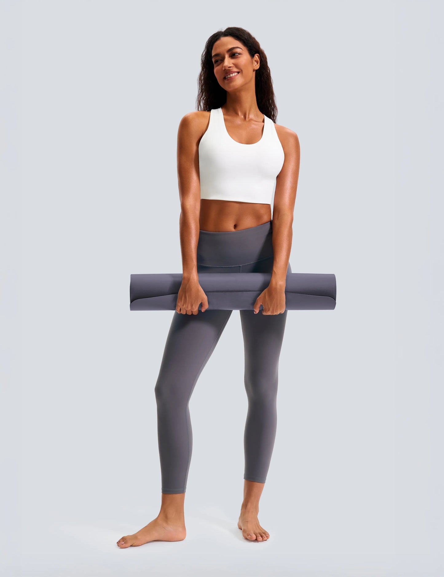 Women's Criss-Cross Back Padded Sports Bras - Medium Support Workout Crop Tops