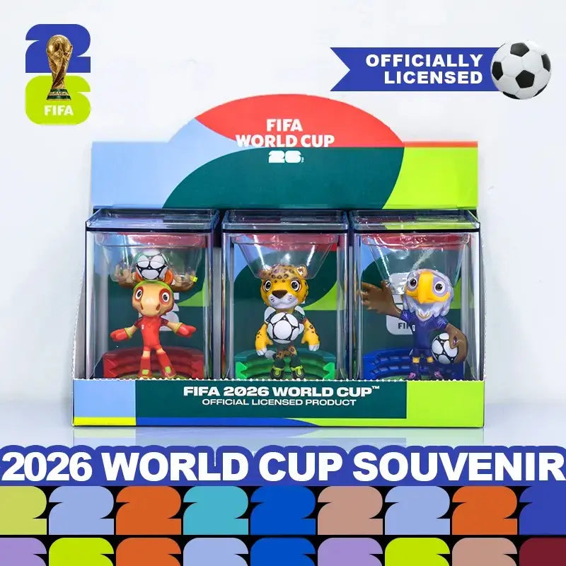 Official Licensed 2026 FIFA World Cup Mascot 3D Figure Set - USA, Canada & Mexico Soccer Collectibles | Premium Fan Souveni.Limited Edition 2026 World Cup Mascot Figurine - North America Soccer Fan Gift | USA Canada Mexico Collectible Toy Set Tiktokshopsp