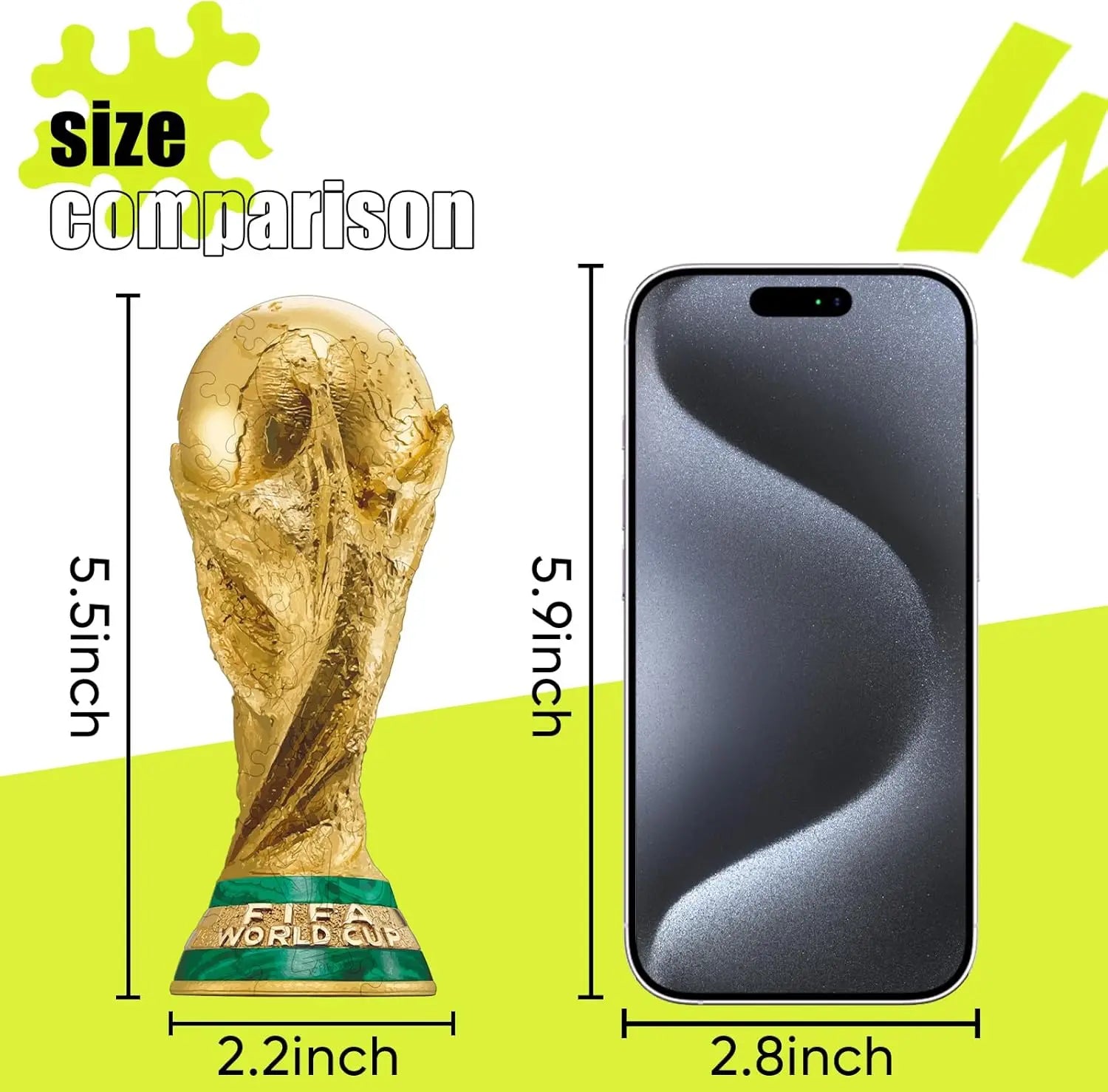 FIFA World Cup 2026 Edition Trophy 26PCS Wooden Pocket Puzzle