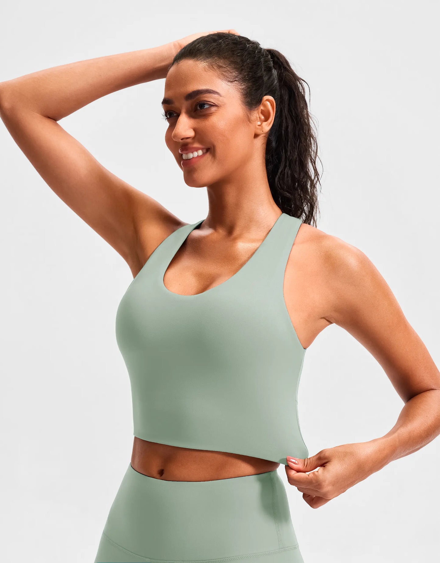 Women's Criss-Cross Back Padded Sports Bras - Medium Support Workout Crop Tops