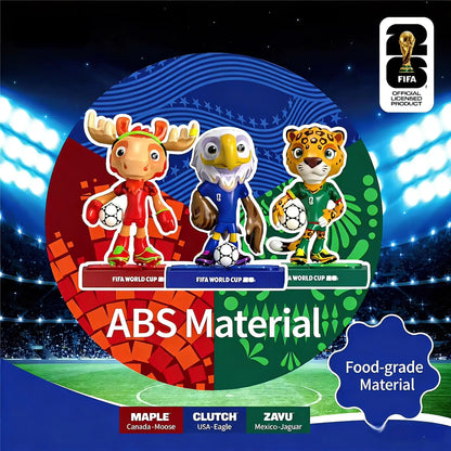 Official Licensed 2026 FIFA World Cup Mascot 3D Figure Set - USA, Canada & Mexico Soccer Collectibles | Premium Fan Souveni.Limited Edition 2026 World Cup Mascot Figurine - North America Soccer Fan Gift | USA Canada Mexico Collectible Toy Set Tiktokshopsp