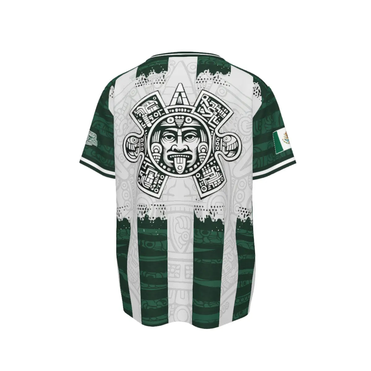 2026 Mexico Aztec Calendar Soccer Jersey, All over Print, Casual Style for All Seasons, Unique Piedra Del Sol Design, Classic Throwback Jersey