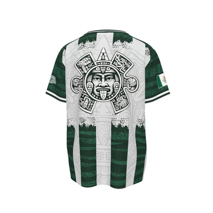 2026 Mexico Aztec Calendar Soccer Jersey, All over Print, Casual Style for All Seasons, Unique Piedra Del Sol Design, Classic Throwback Jersey