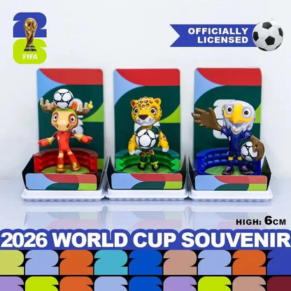 Official Licensed 2026 FIFA World Cup Mascot 3D Figure Set - USA, Canada & Mexico Soccer Collectibles | Premium Fan Souveni.Limited Edition 2026 World Cup Mascot Figurine - North America Soccer Fan Gift | USA Canada Mexico Collectible Toy Set Tiktokshopsp