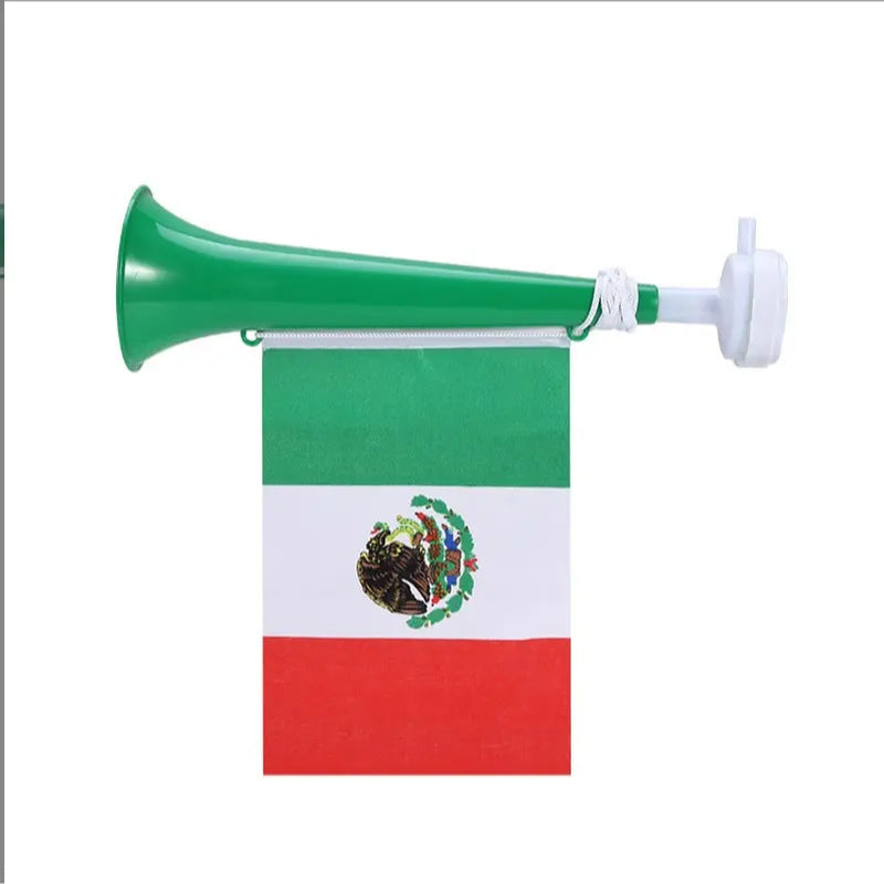 Cheering Horn with National Flag Style，Football Season, Midsummer, Football, , Cheering Props , 11 Inch Stadium Horn with National Flag, Suitable for Cheering for Festival Events, Parties and Special Occasions，Multiple Countries Available to Choose