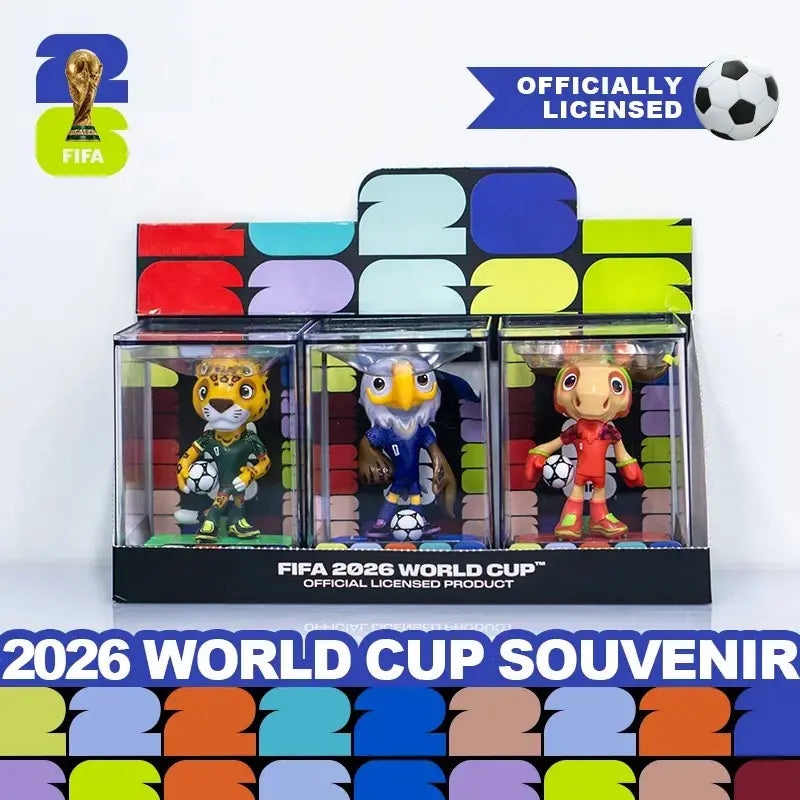 Official Licensed 2026 FIFA World Cup Mascot 3D Figure Set - USA, Canada & Mexico Soccer Collectibles | Premium Fan Souveni.Limited Edition 2026 World Cup Mascot Figurine - North America Soccer Fan Gift | USA Canada Mexico Collectible Toy Set Tiktokshopsp