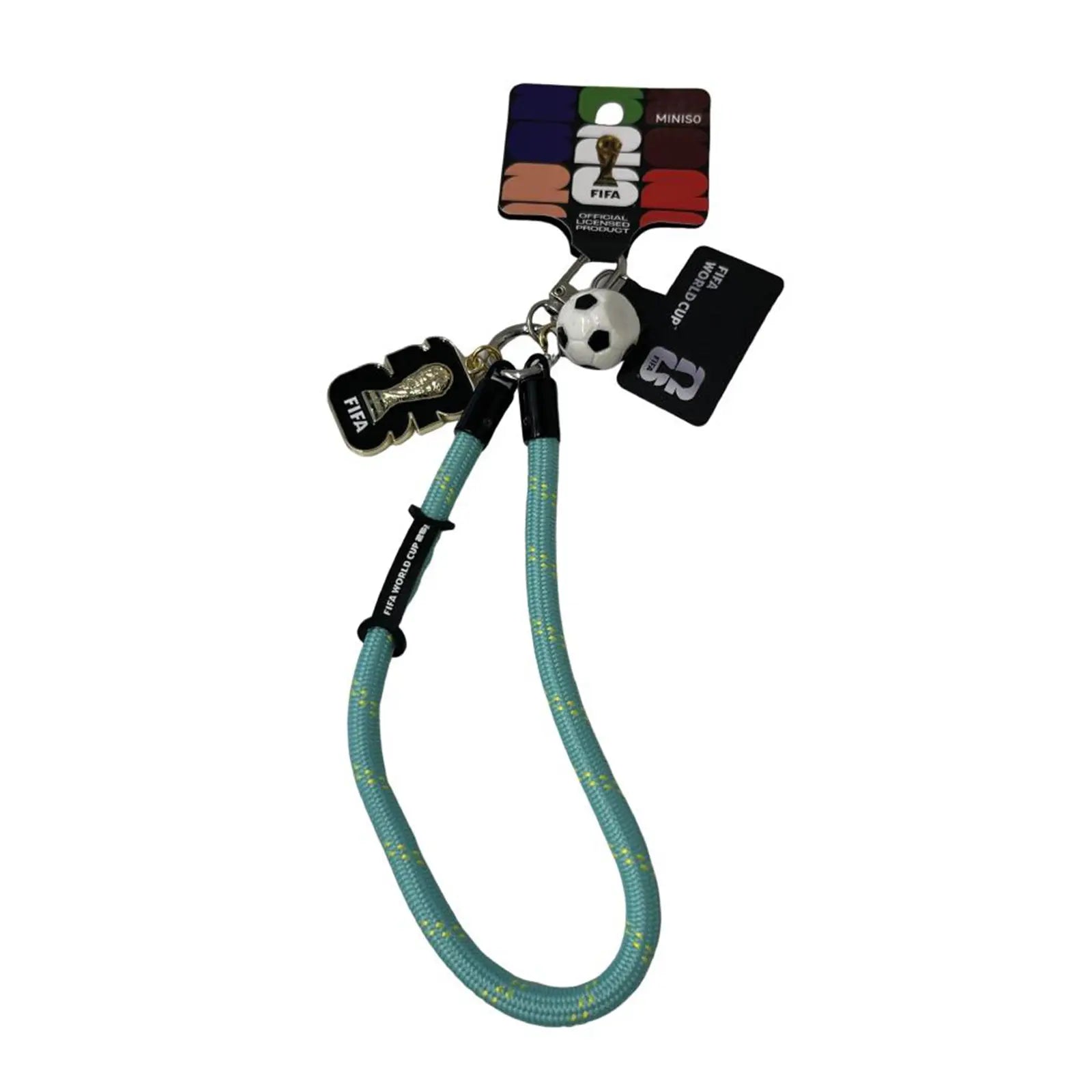 [Limited Edition New Product] MINISO FIFA World Cup 2026 Series Mini Soccer Ball Phone Strap Ornament Keychain Cute Gift