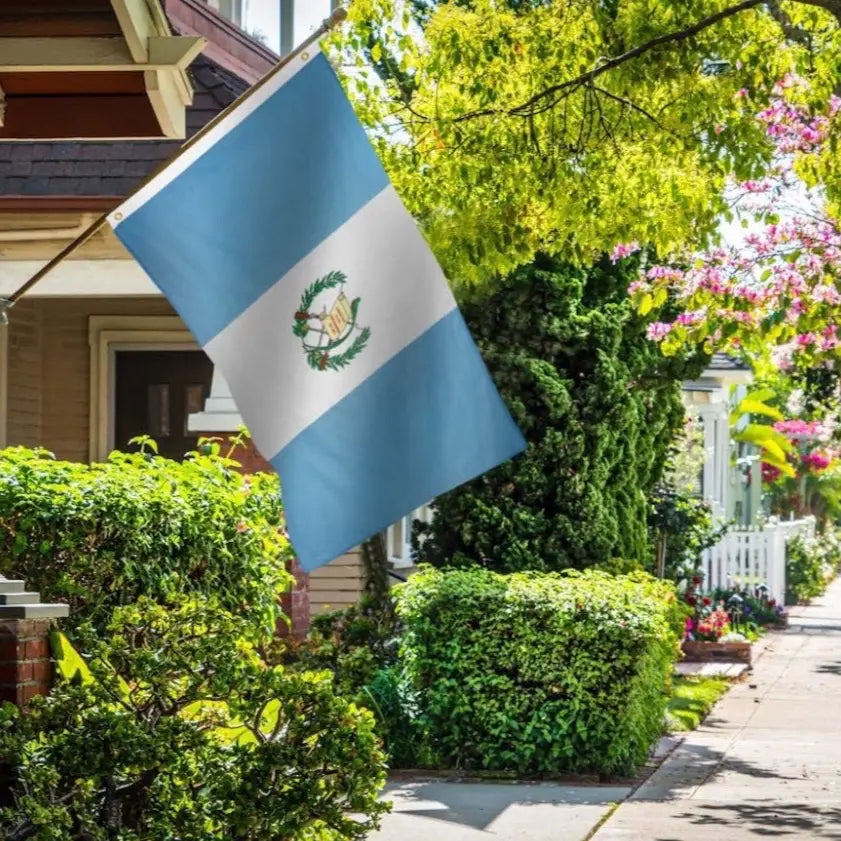 Guatemala Flag 3X5 FT, Thicker 100D Polyester, Double Stitched Guatemala National Flags, Quality 3X5 Ft with Brass Grommets for Indoor Outdoor Use