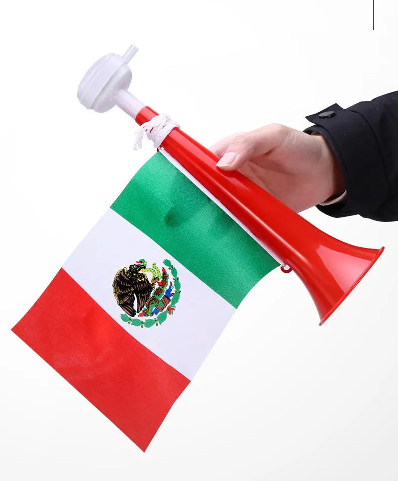 Cheering Horn with National Flag Style，Football Season, Midsummer, Football, , Cheering Props , 11 Inch Stadium Horn with National Flag, Suitable for Cheering for Festival Events, Parties and Special Occasions，Multiple Countries Available to Choose