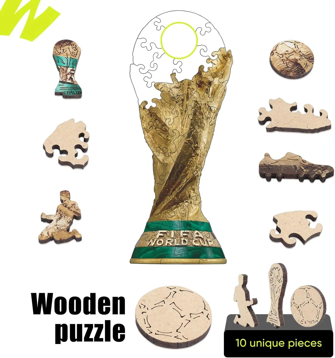 FIFA World Cup 2026 Edition Trophy 26PCS Wooden Pocket Puzzle